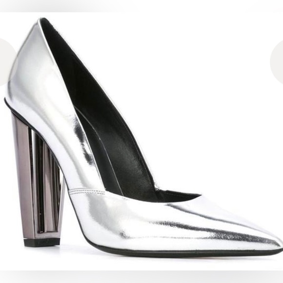 Poiret Toe Pump Metal Rod Heel Italian Shoes size 39.5 - Picture 2 of 16